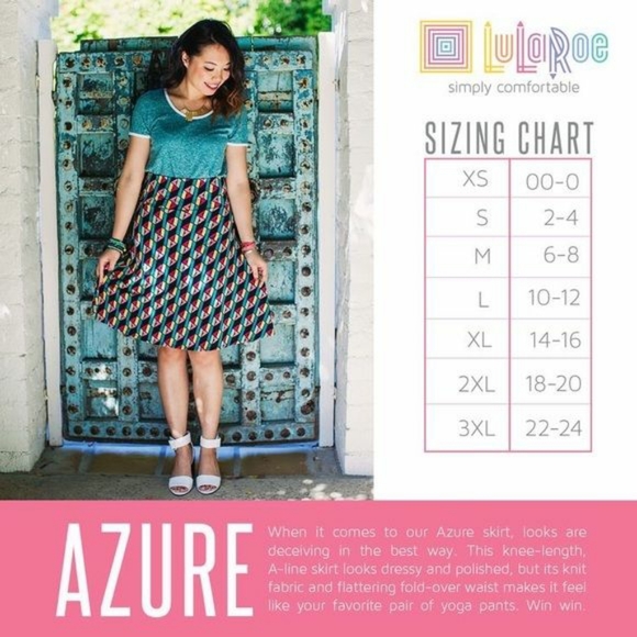 3X A-Dorable LulaRoe Azure Skirt, @ Lowest Price, Thank you! - Picture 4 of 5